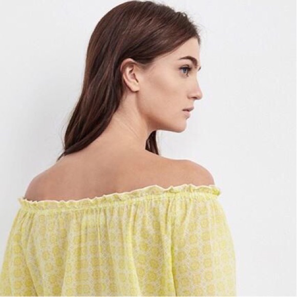 🌻🆕 Velvet ✦Bertie Off Shoulder Print Top✦Yellow - Picture 7 of 8